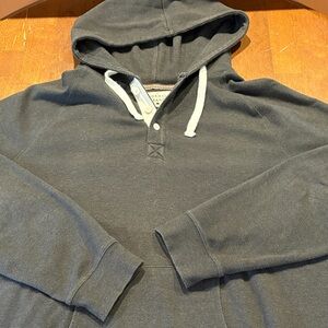 The Normal Brand Hooded Henley Sweatshirt